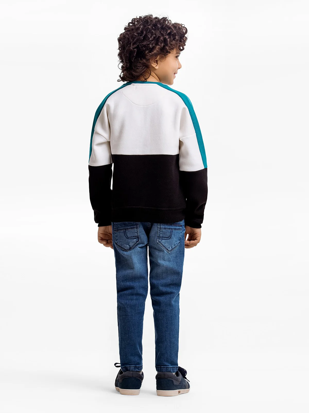 Boy's White & Black Sweatshirt - EBTSS23-001 - Image 5