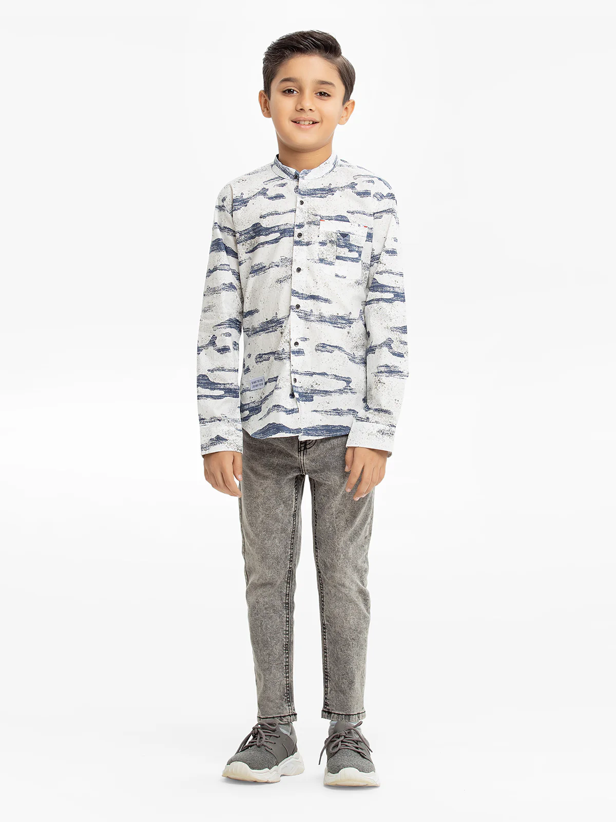 Boy's White & Blue Shirt - EBTS23-27509 - Image 2