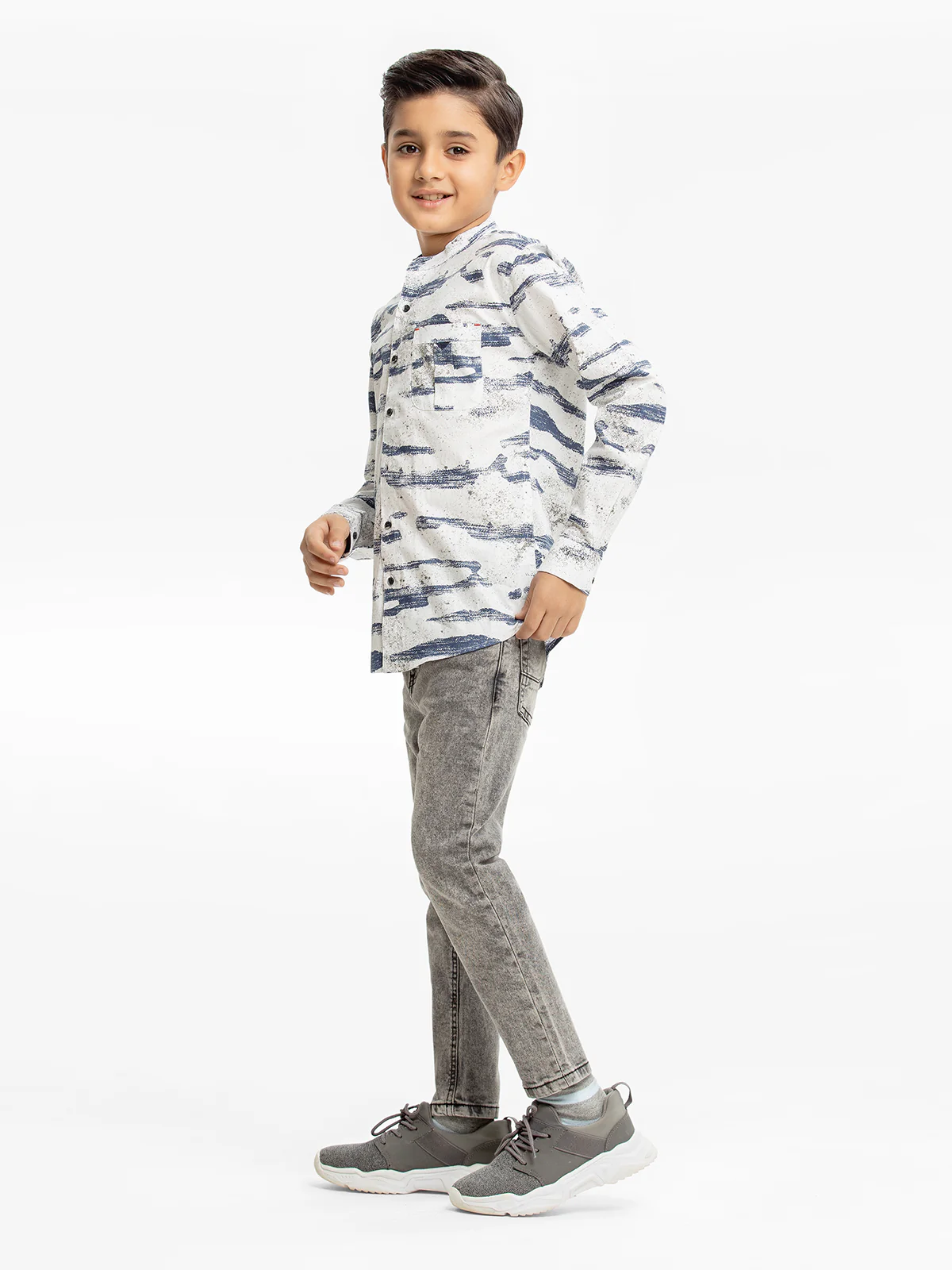 Boy's White & Blue Shirt - EBTS23-27509 - Image 3