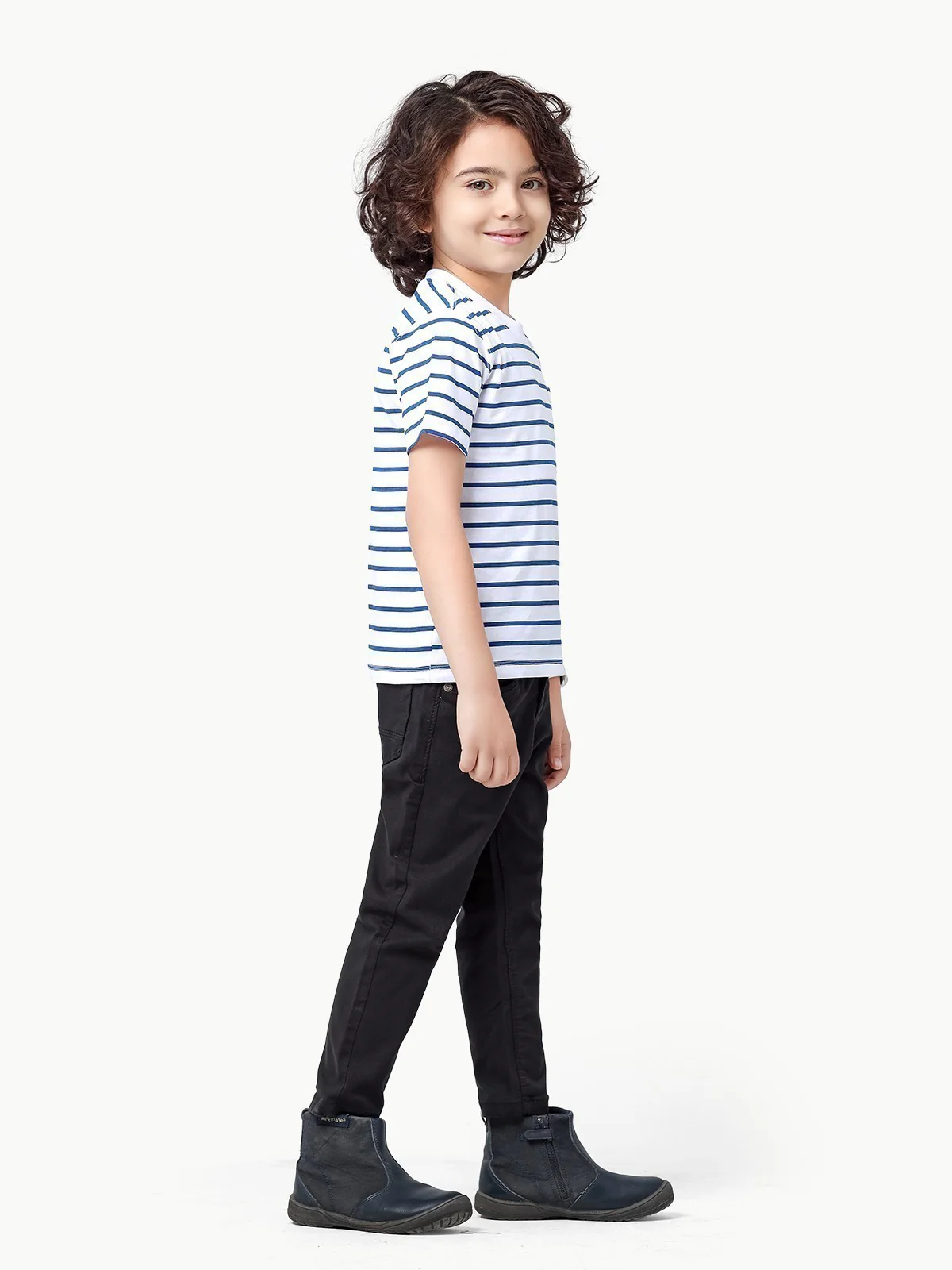 Boy's White & Blue T-Shirt - EBTTS23-017 - Image 3