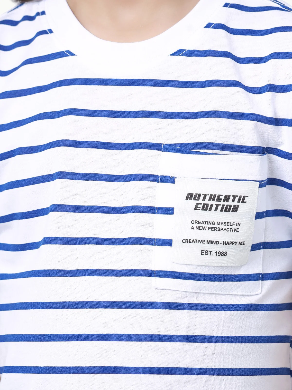 Boy's White & Blue T-Shirt - EBTTS23-017 - Image 5