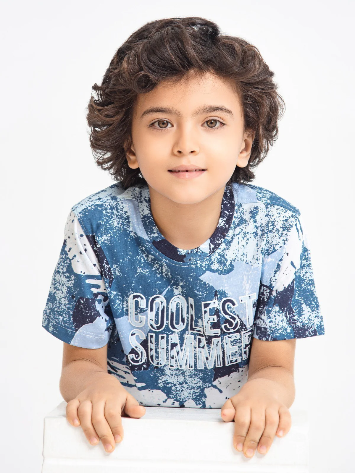Boy's White & Blue T-Shirt - EBTTS23-028 - Image 4