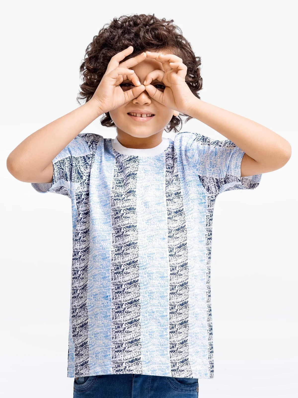 Boy's White & Blue T-Shirt - EBTTS23-043 - Image 2