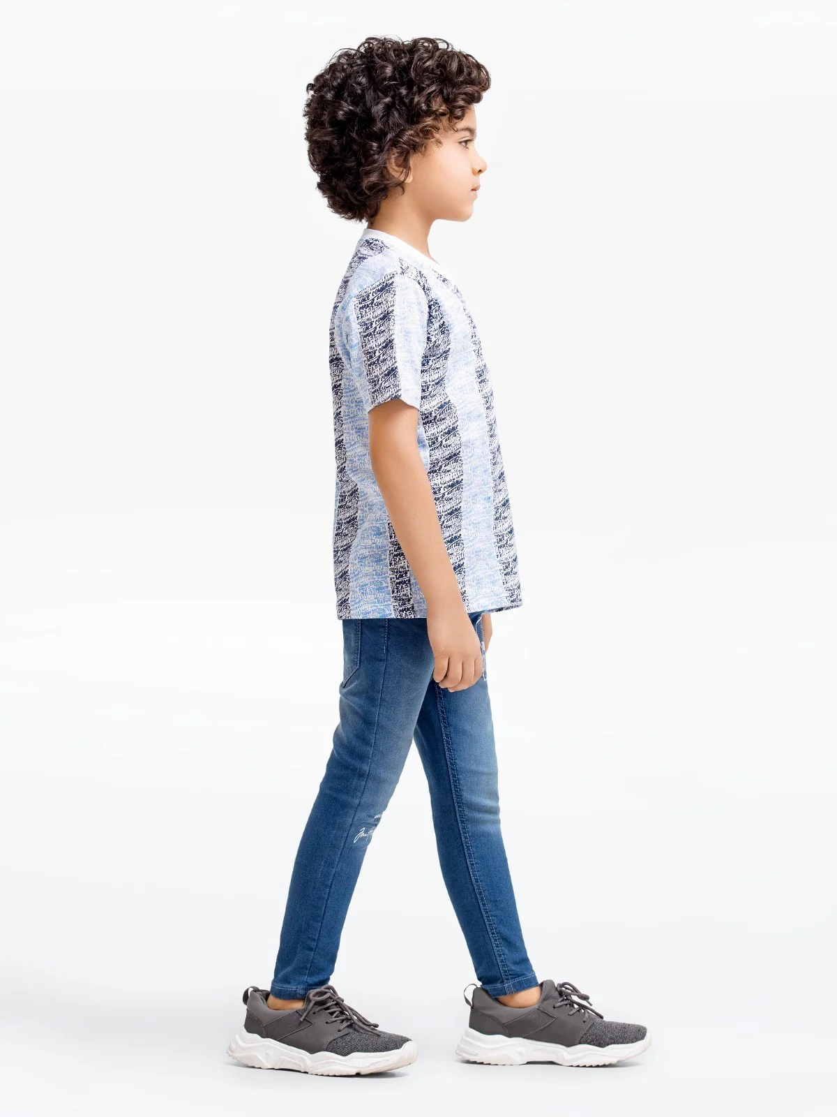 Boy's White & Blue T-Shirt - EBTTS23-043 - Image 5