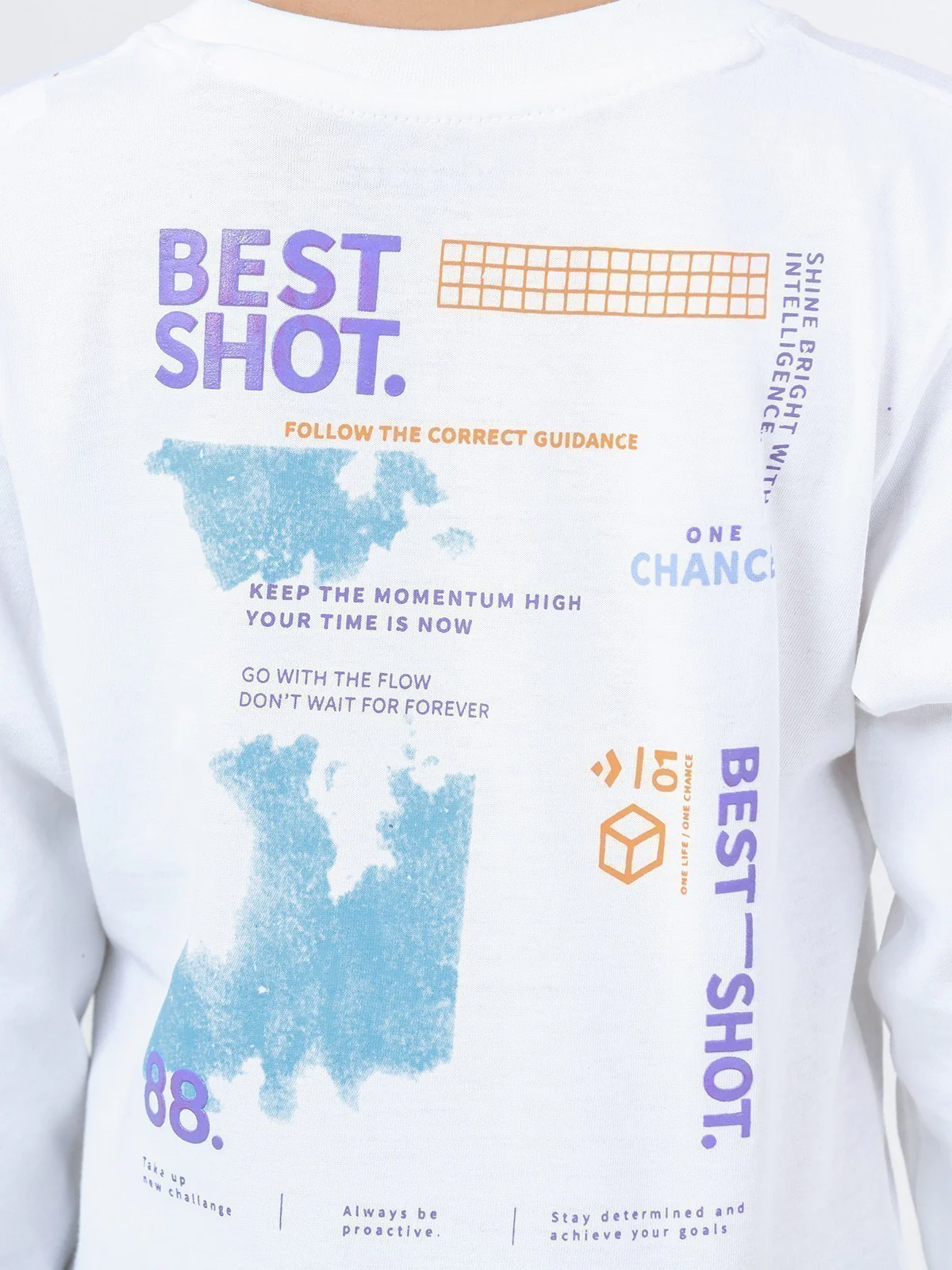 Boy's White Full Sleeve T-Shirt - EBTGF22-008 - Image 4