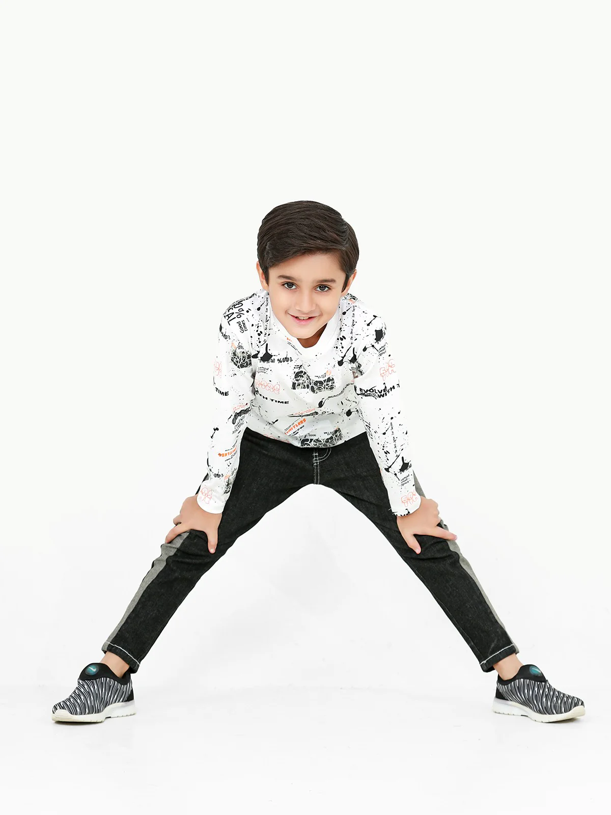 Boy's White Full Sleeve T-Shirt - EBTGF22-009 - Image 4