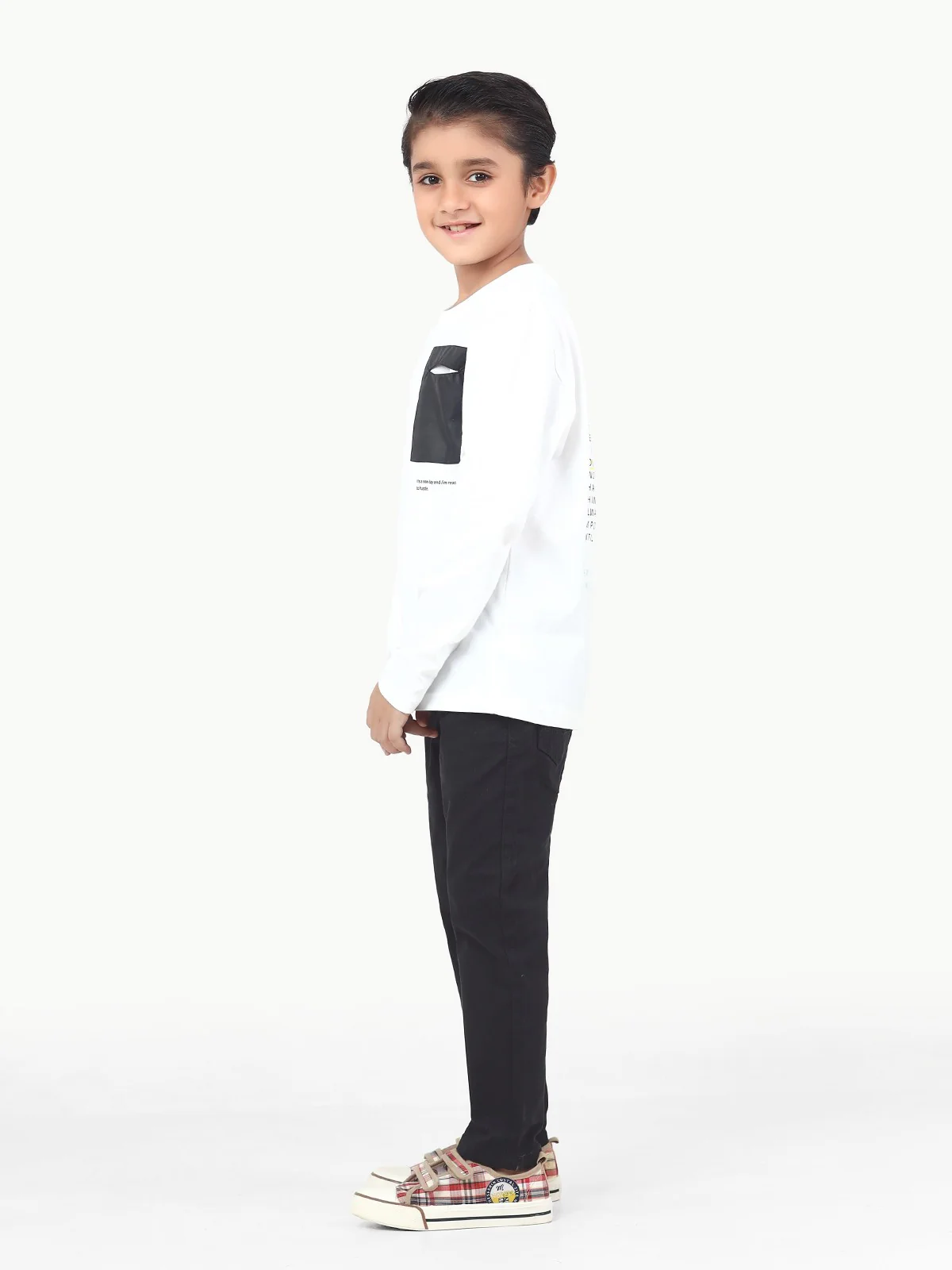 Boy's White Full Sleeve T-Shirt - EBTGF22-015 - Image 3