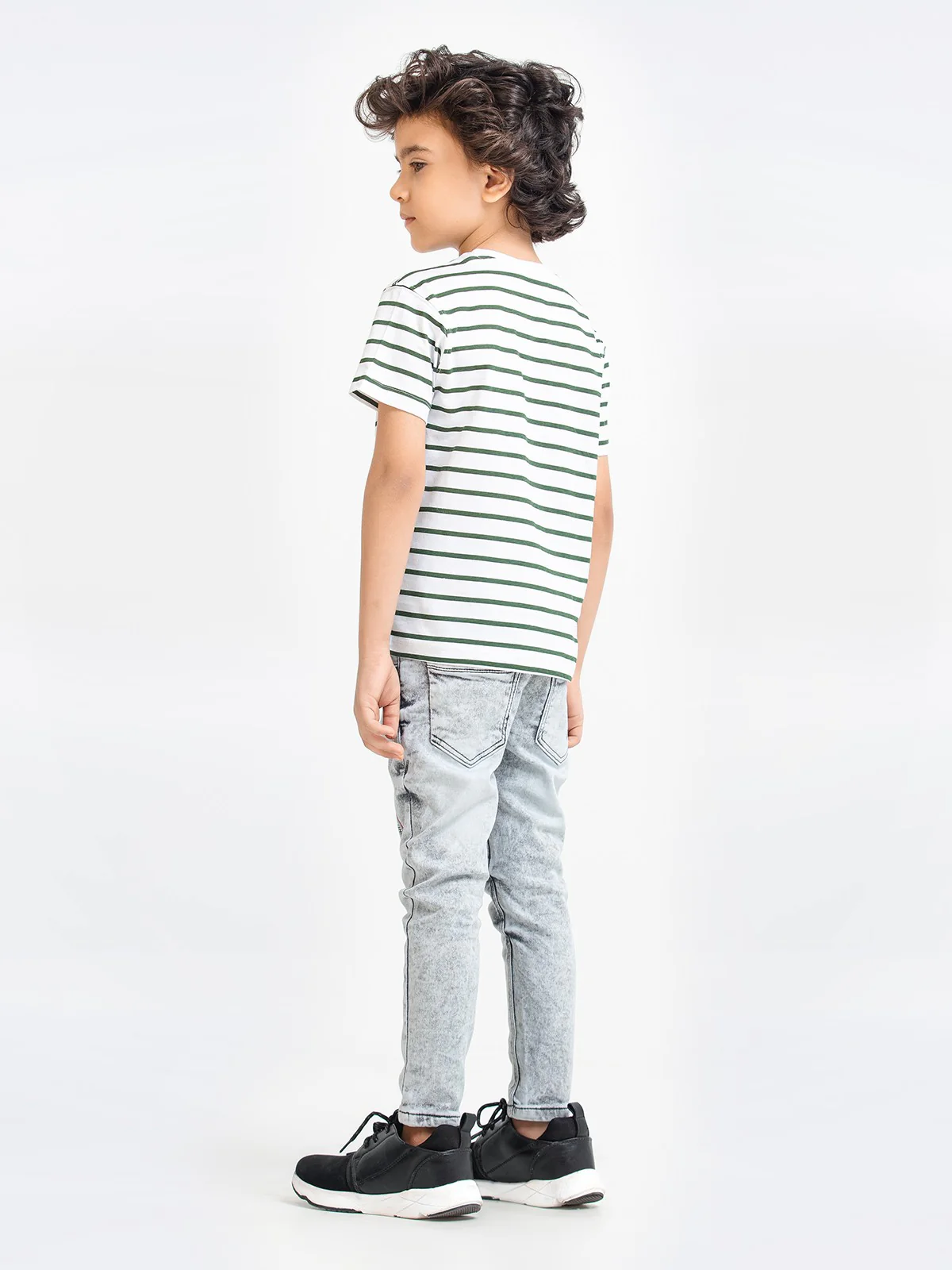 Boy's White & Green T-Shirt - EBTTS23-018 - Image 3