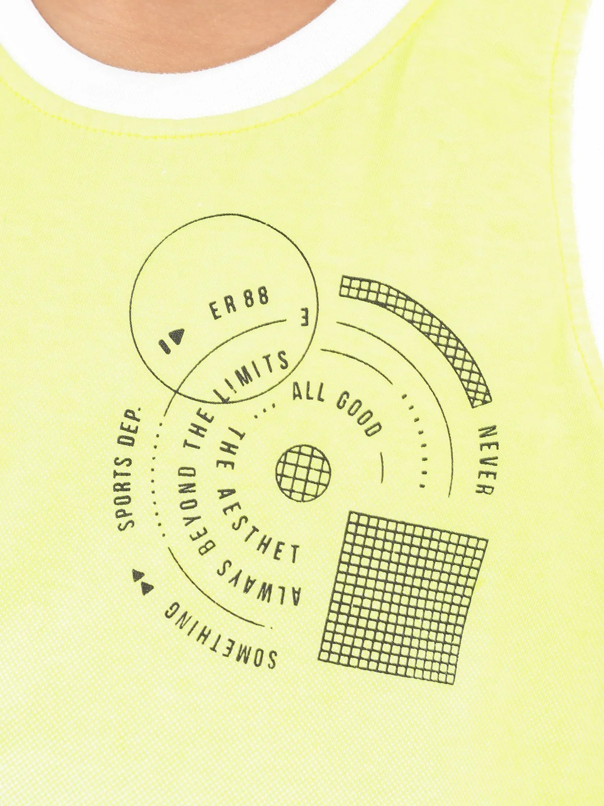 Boy's White & Green Tank Top - EBTT22-011 - Image 4