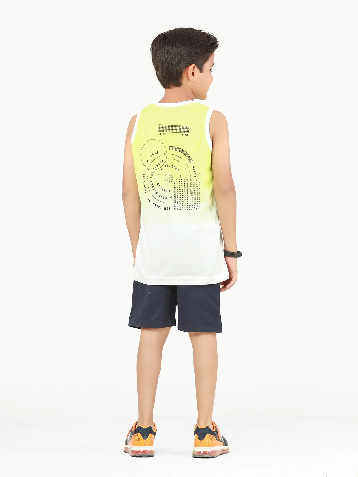 Boy's White & Green Tank Top - EBTT22-011 - Image 6