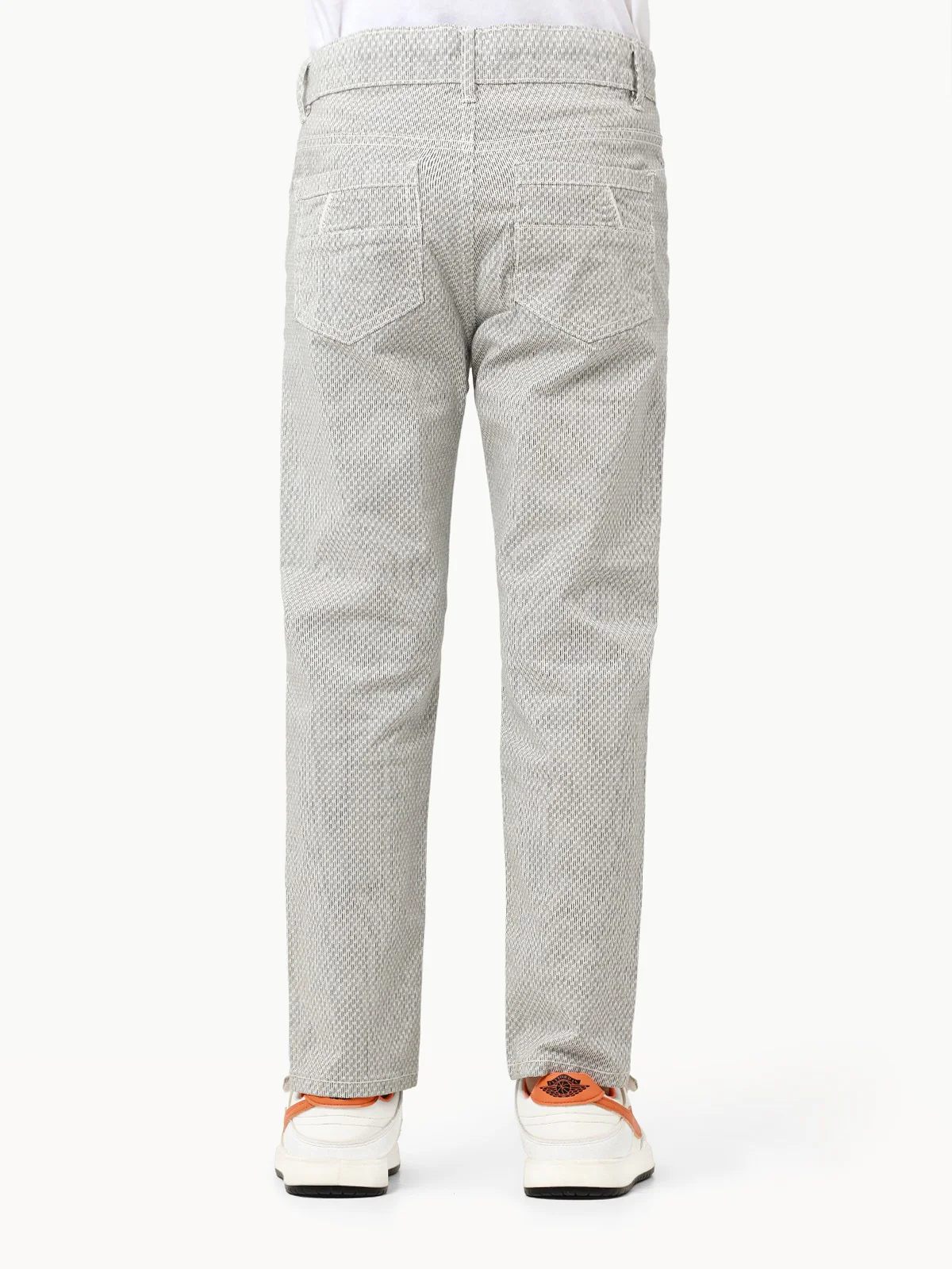 Boy's White & Grey Chino Pant - EBBCP23-028 - Image 6