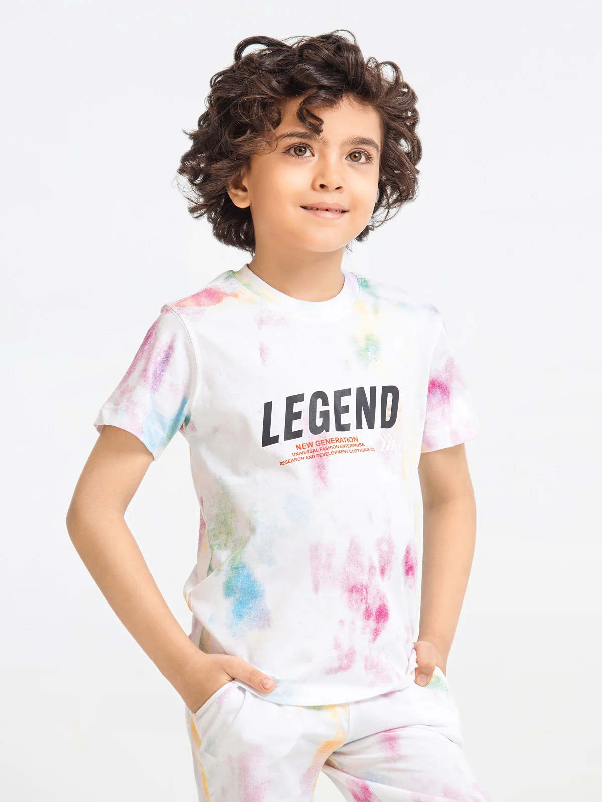 Boy's White Multi Co-Ord Sets - EBTCS23-009 - Image 2