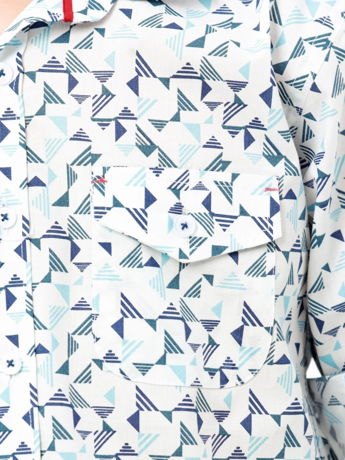 Boy's White & Navy Shirt - EBTS22-27457 - Image 3