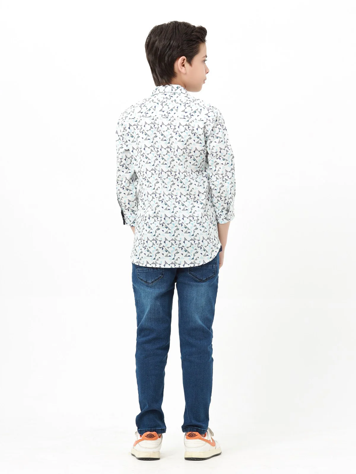 Boy's White & Navy Shirt - EBTS22-27457 - Image 5