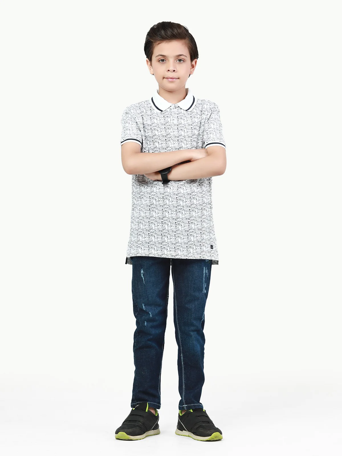 Boy's White Polo Shirt - EBTPS22-002 - Image 2