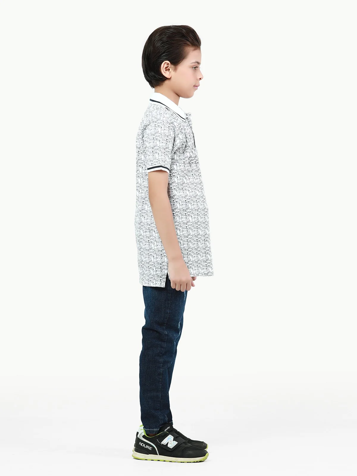 Boy's White Polo Shirt - EBTPS22-002 - Image 4