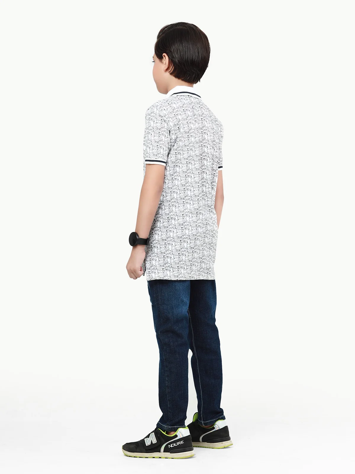 Boy's White Polo Shirt - EBTPS22-002 - Image 6