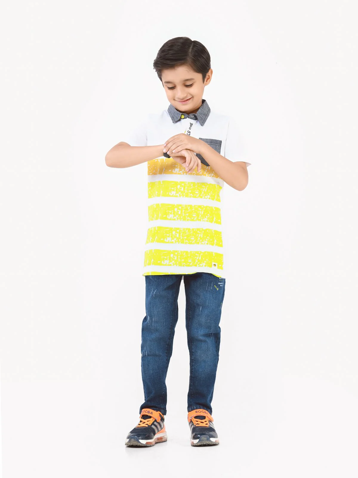 Boy's White Polo Shirt - EBTPS22-013 - Image 2