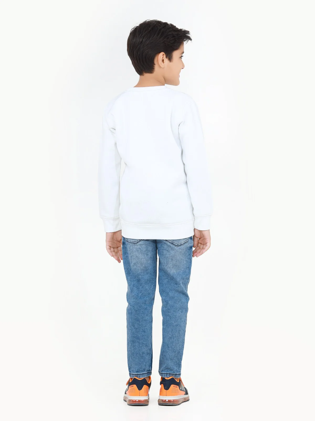 Boy's White Sweatshirt - EBTSS22-004 - Image 6