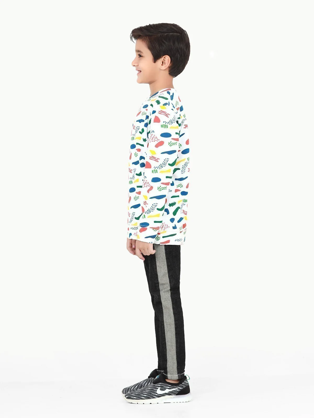 Boy's White Sweatshirt - EBTSS22-010 - Image 3