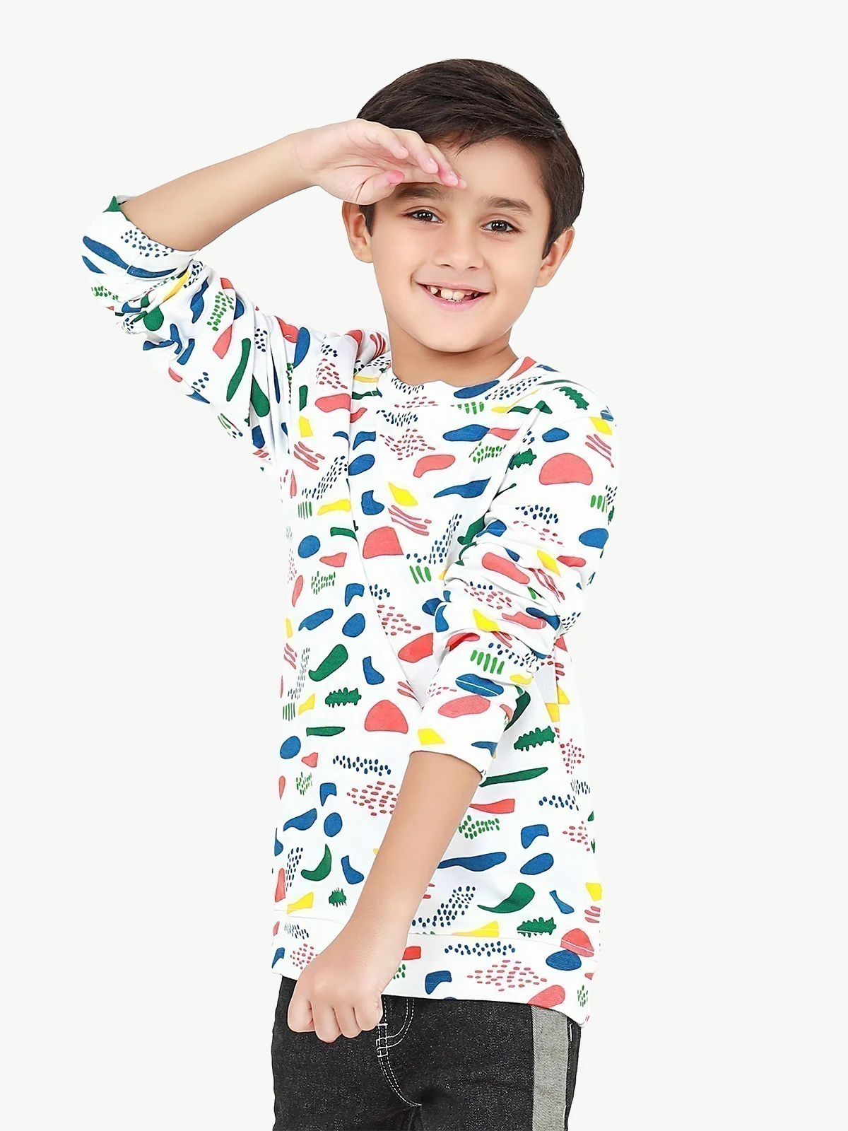Boy's White Sweatshirt - EBTSS22-010 - Image 4