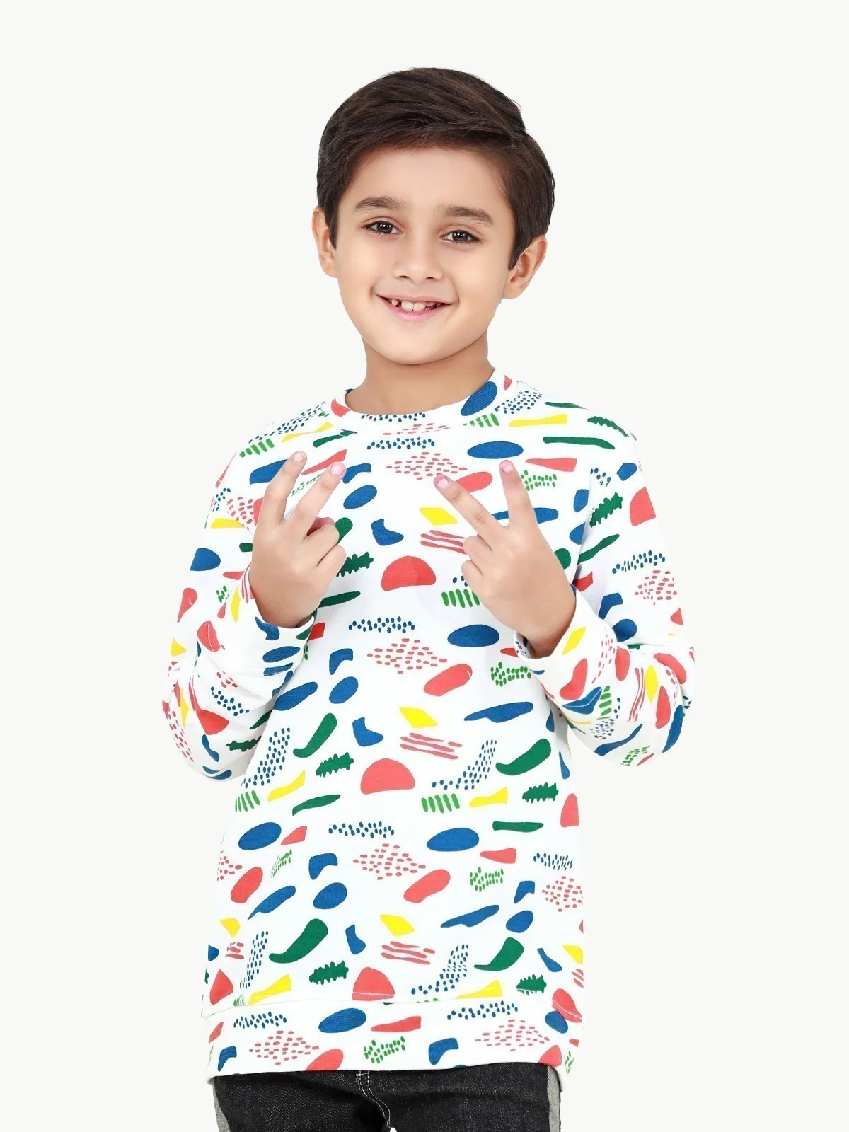 Boy's White Sweatshirt - EBTSS22-010 - Image 5