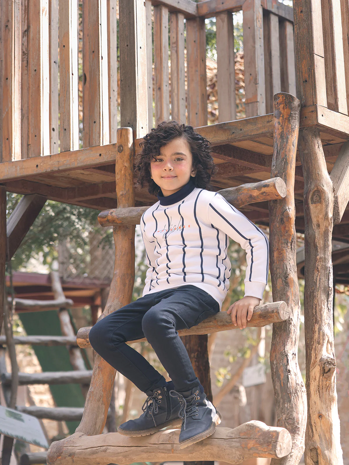Boy's White Sweatshirt - EBTSS23-018 - Image 2