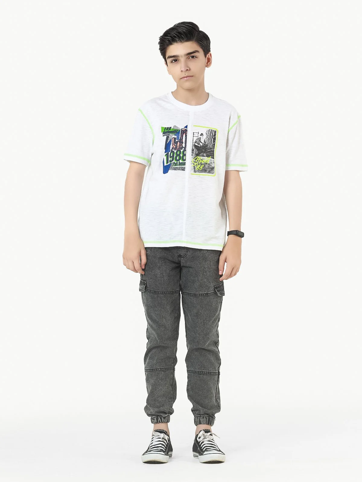 Boy's White T-Shirt - EBTTS22-001 - Image 2