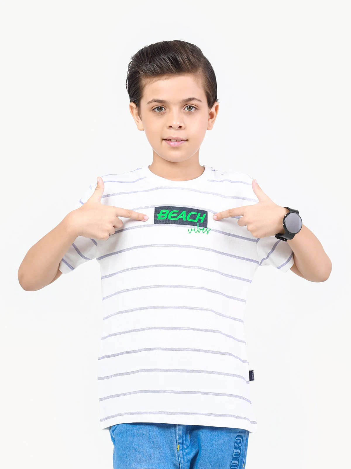 Boy's White T-Shirt - EBTTS22-017 - Image 2