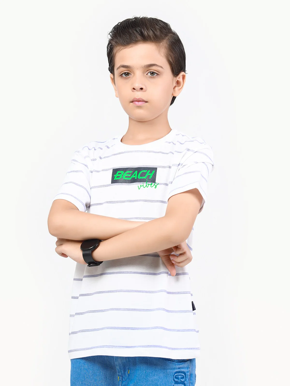 Boy's White T-Shirt - EBTTS22-017 - Image 3