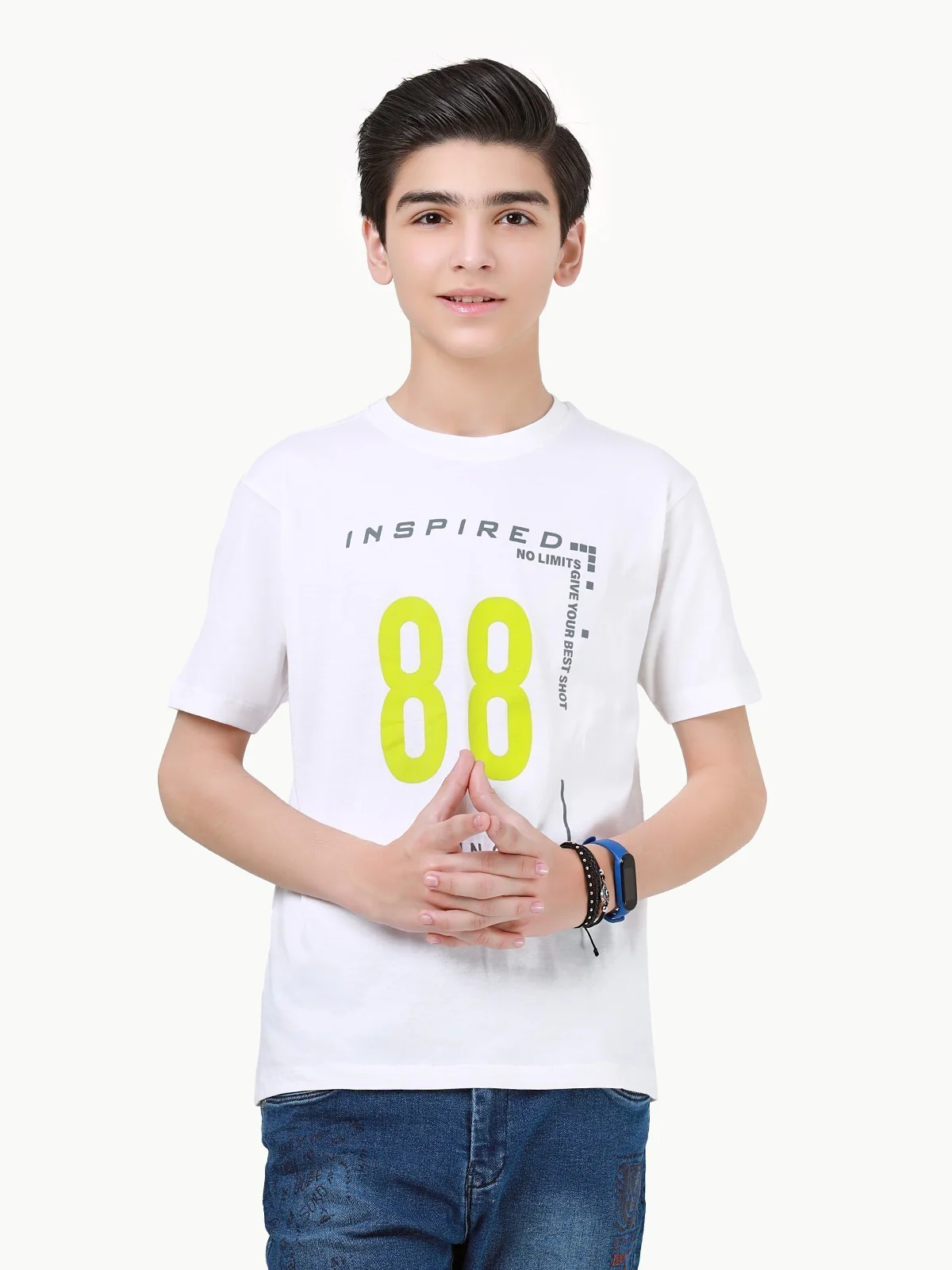Boy's White T-Shirt - EBTTS23-001 - Image 2