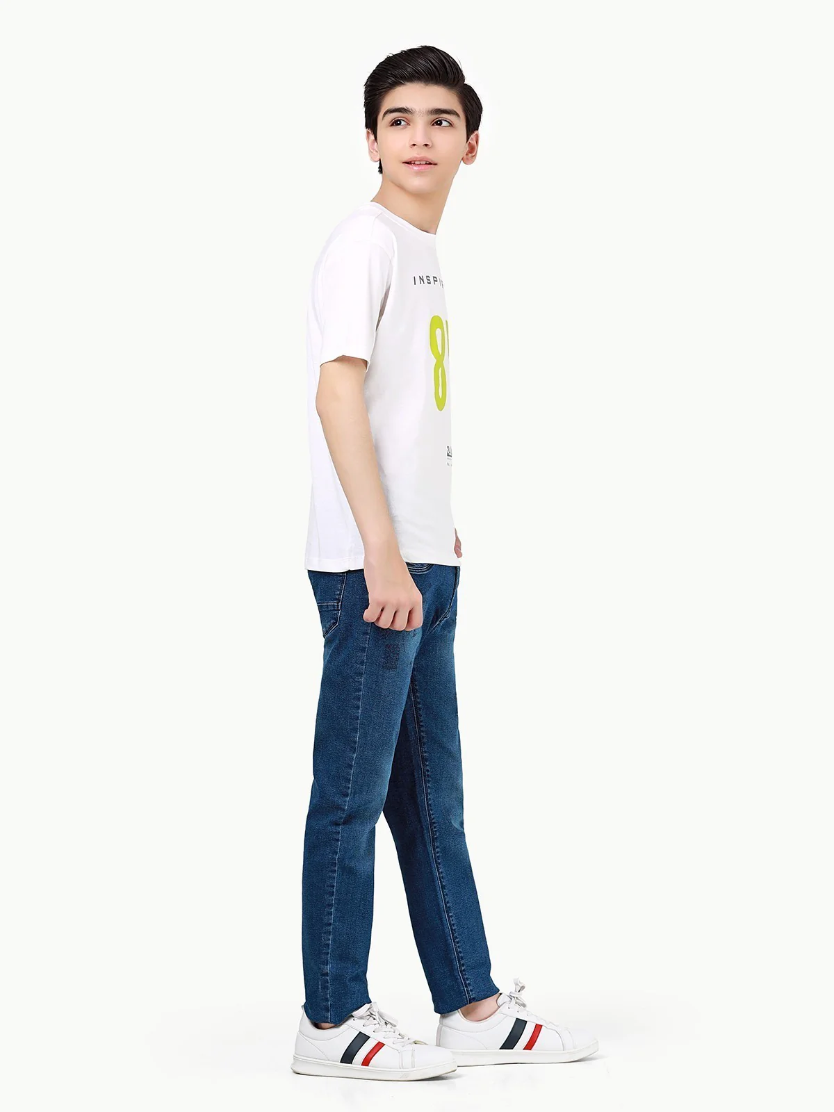Boy's White T-Shirt - EBTTS23-001 - Image 3