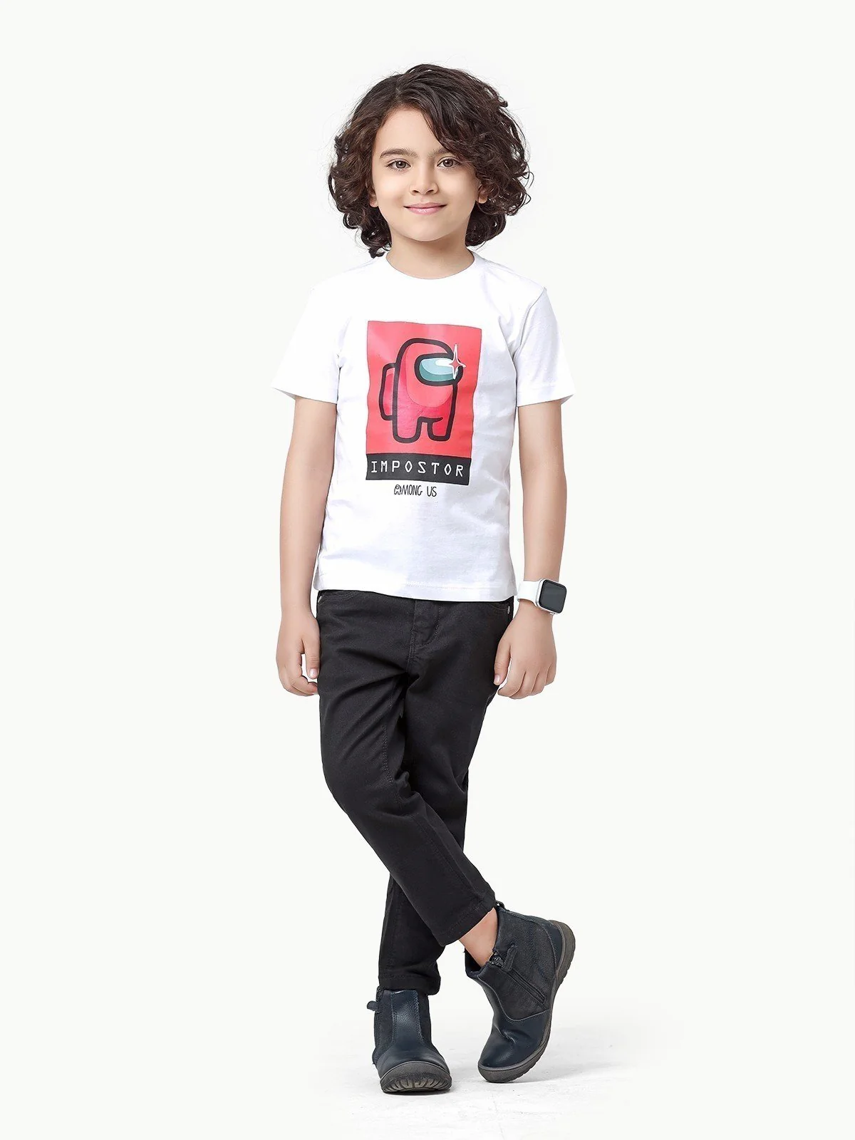 Boy's White T-Shirt - EBTTS23-002