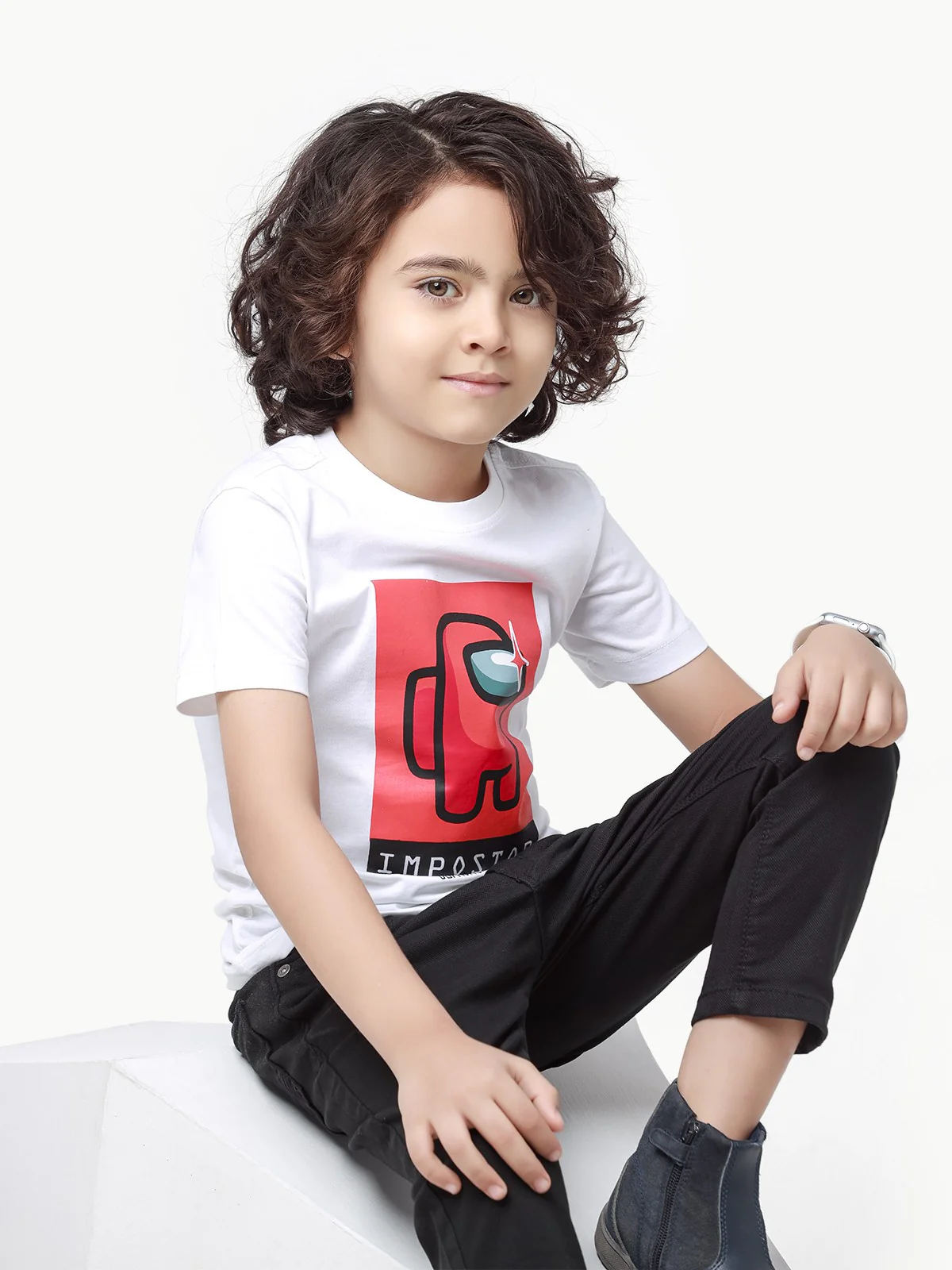 Boy's White T-Shirt - EBTTS23-002 - Image 2