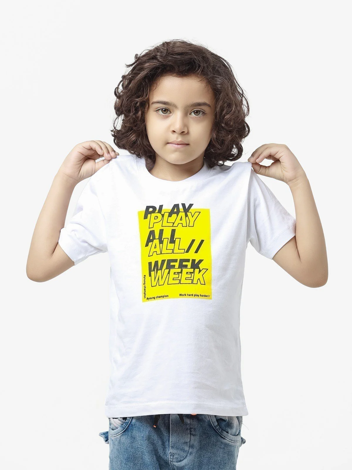 Boy's White T-Shirt - EBTTS23-040 - Image 2