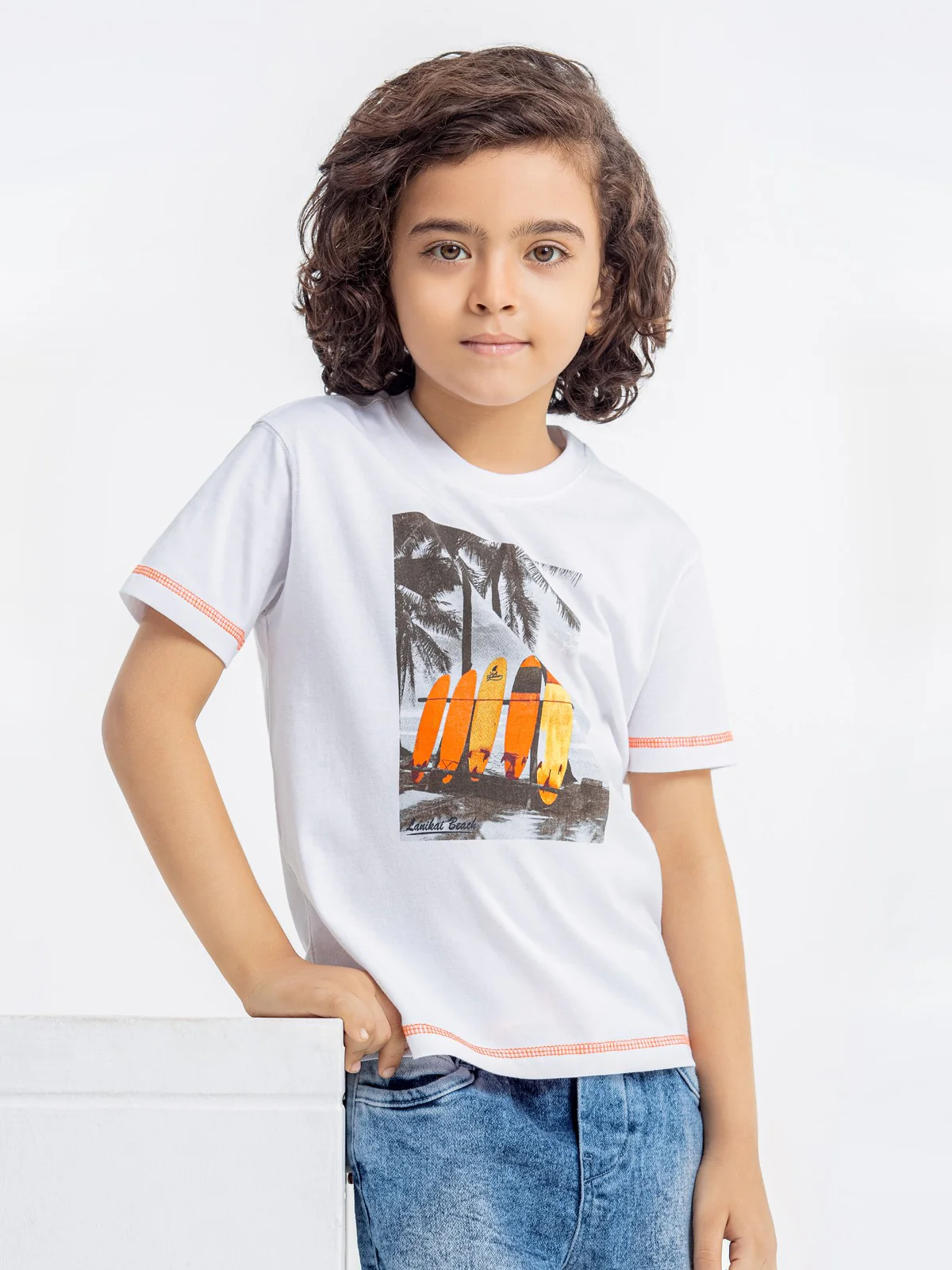 Boy's White T-Shirt - EBTTS23-041 - Image 2