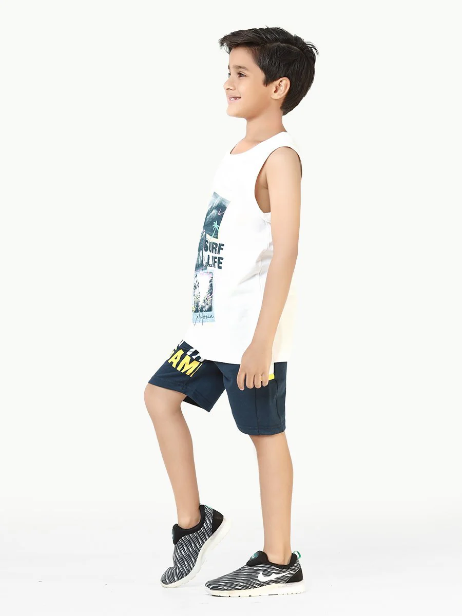 Boy's White Tank Top - EBTT22-012 - Image 3