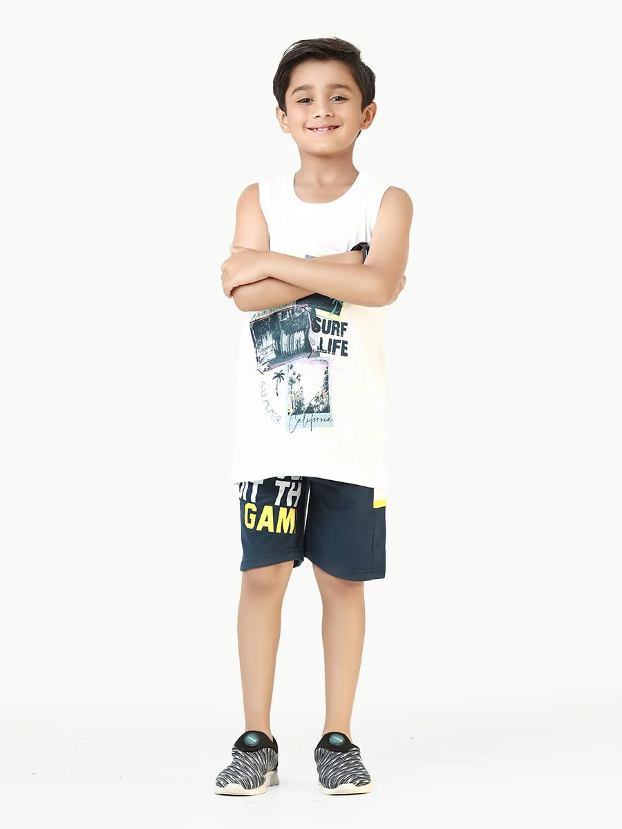 Boy's White Tank Top - EBTT22-012 - Image 4