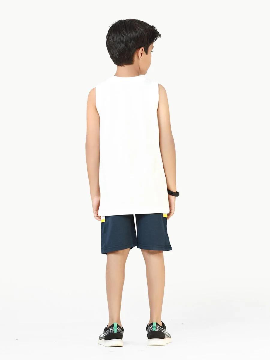 Boy's White Tank Top - EBTT22-012 - Image 5