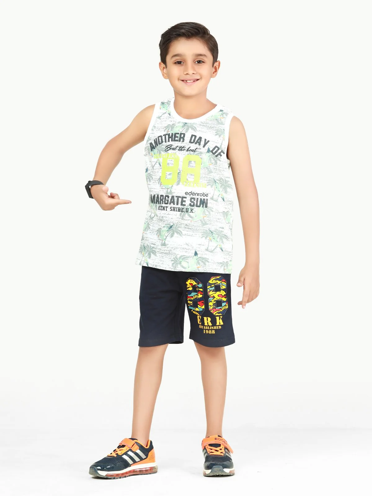 Boy's White Tank Top - EBTT22-014 - Image 4