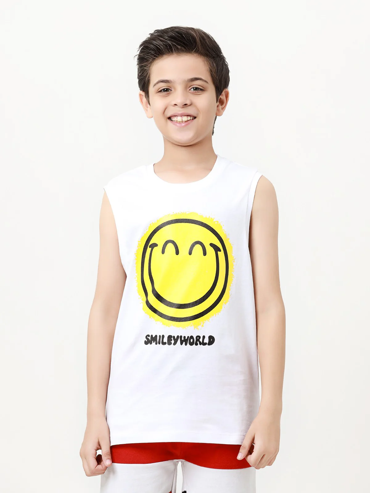 Boy's White Tank Top - EBTT23-008 - Image 2