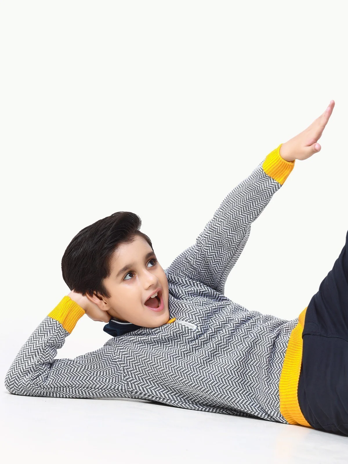 Boy's White & Yellow Sweater - EBTSWT22-014 - Image 4