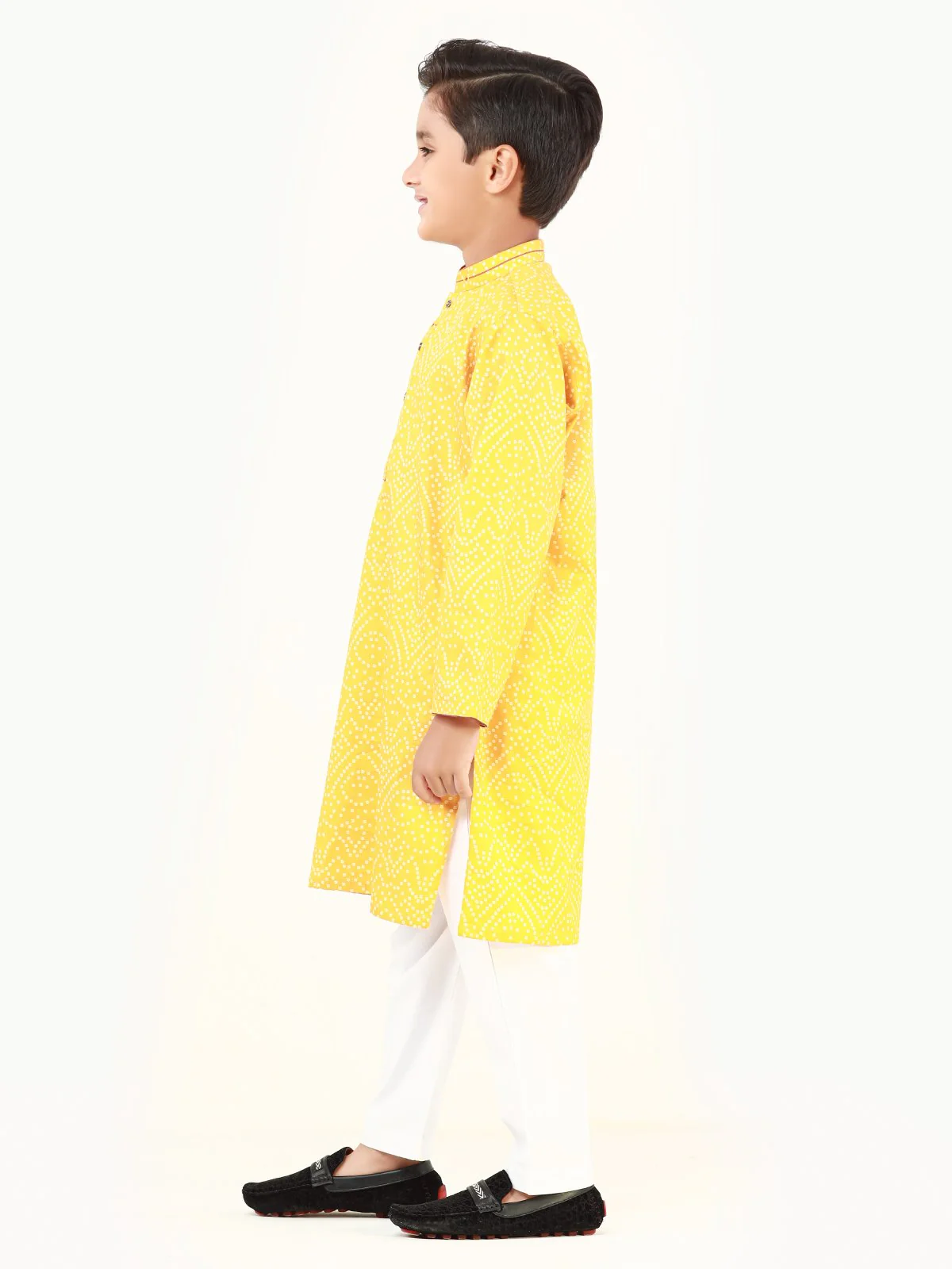 Boy's Yellow Kurta - EBTK22-3836 - Image 3