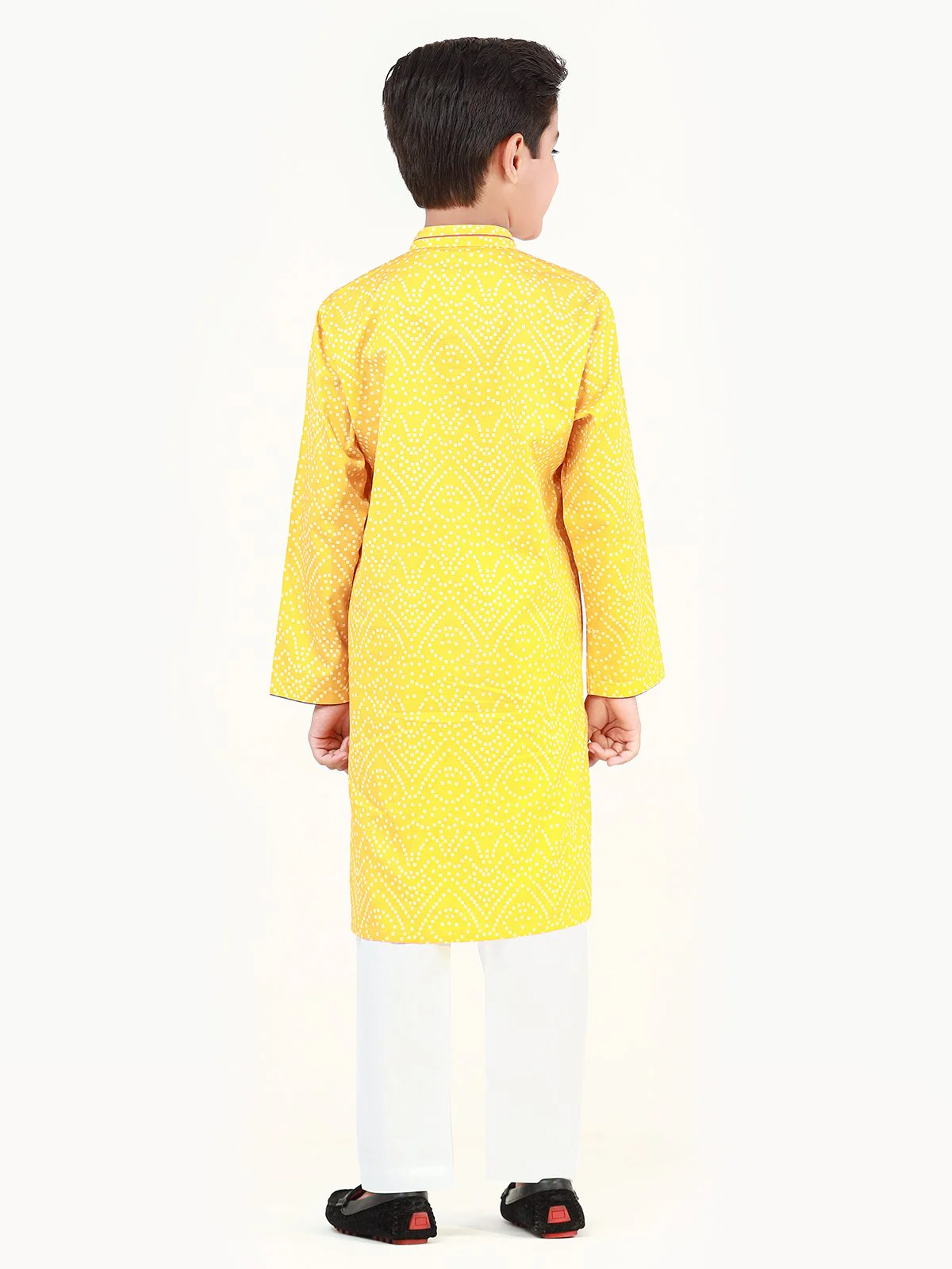 Boy's Yellow Kurta - EBTK22-3836 - Image 6