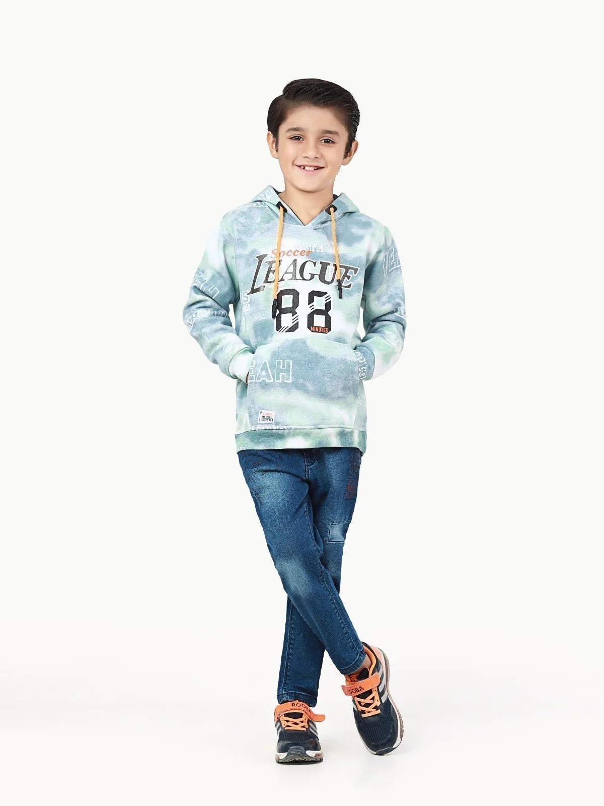 Boy's Light Blue Hoodie - EBTH22-016 - Image 2