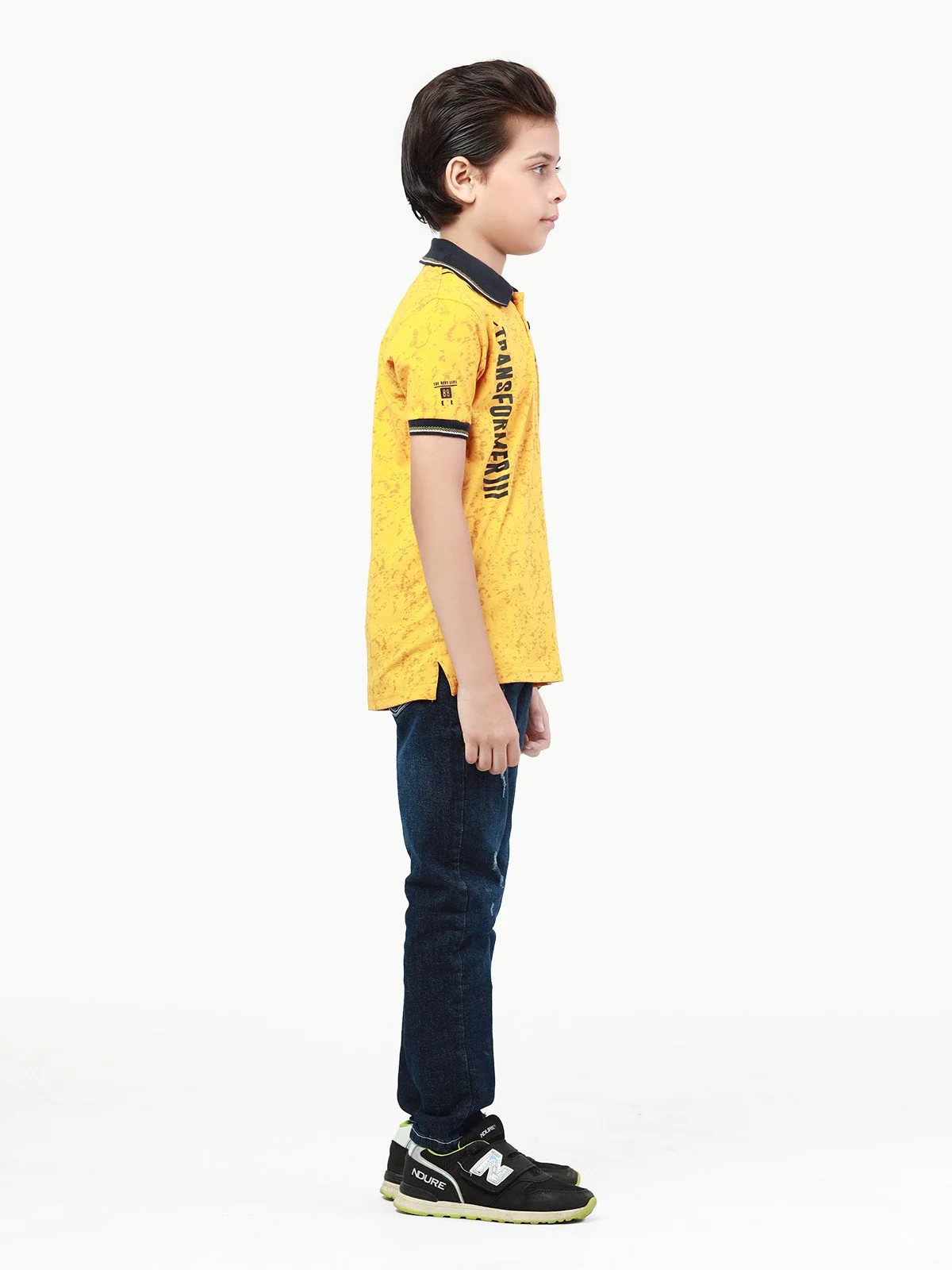 Boy's Yellow Polo Shirt - EBTPS22-005 - Image 4