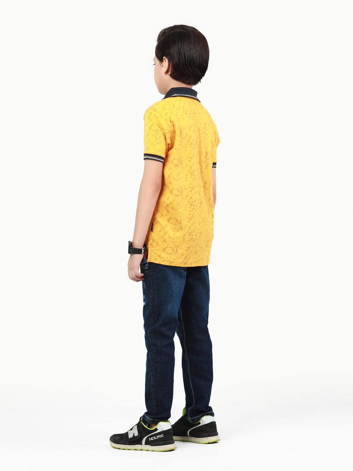 Boy's Yellow Polo Shirt - EBTPS22-005 - Image 8
