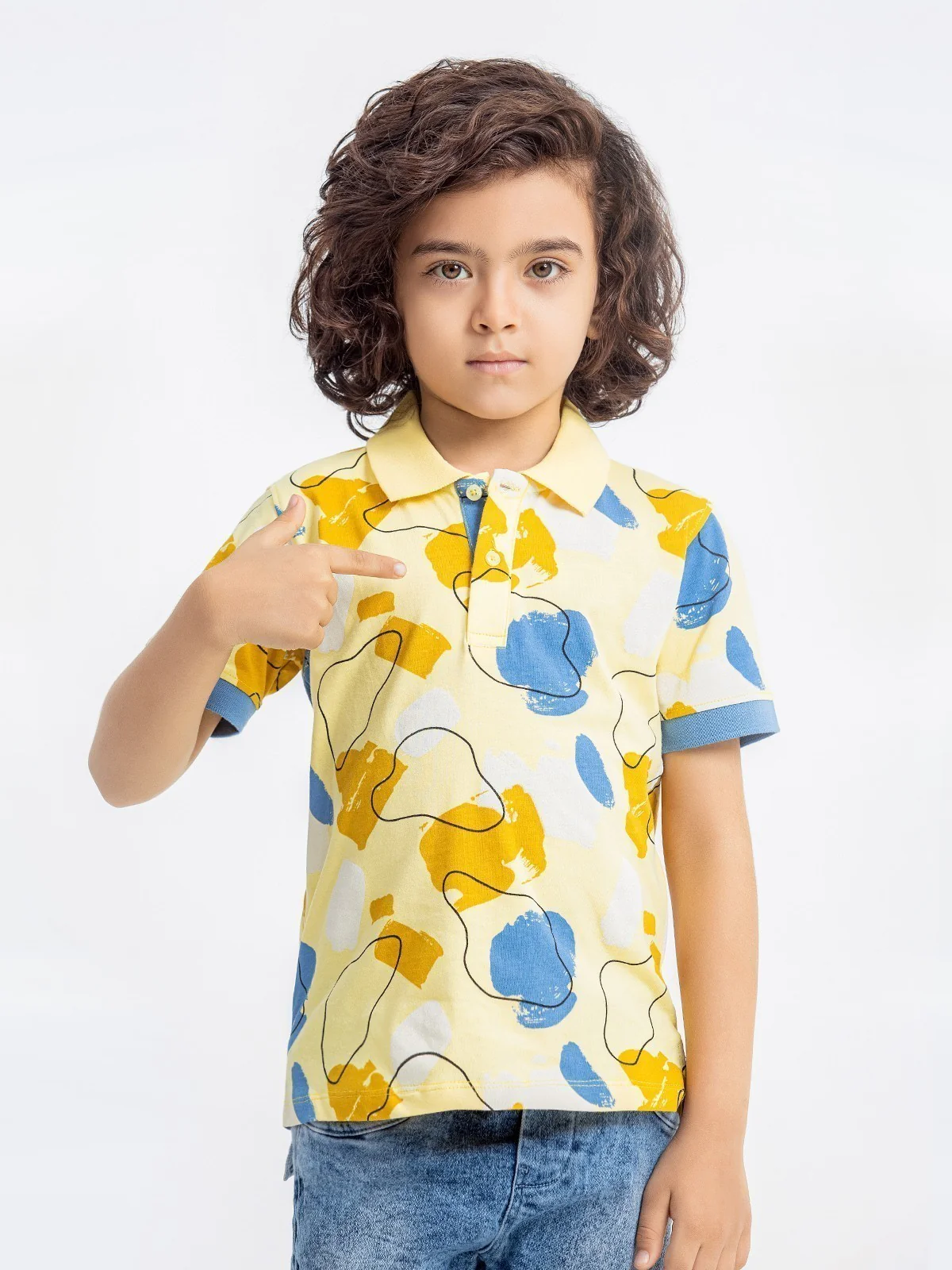 Boy's Yellow Polo Shirt - EBTPS23-002 - Image 2