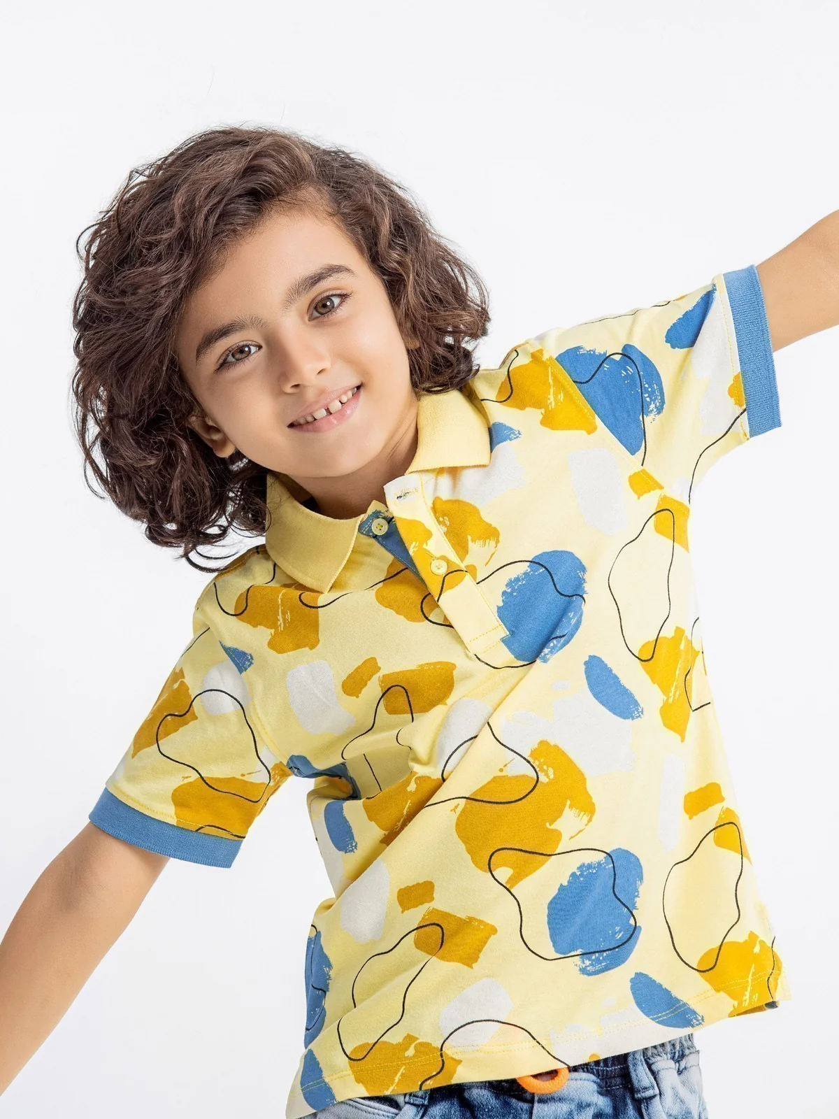 Boy's Yellow Polo Shirt - EBTPS23-002 - Image 5