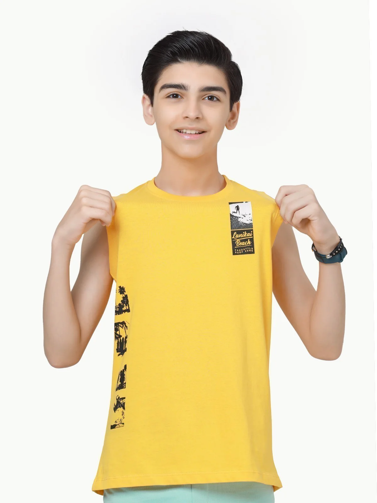 Boy's Yellow Tank Top - EBTT23-010 - Image 2